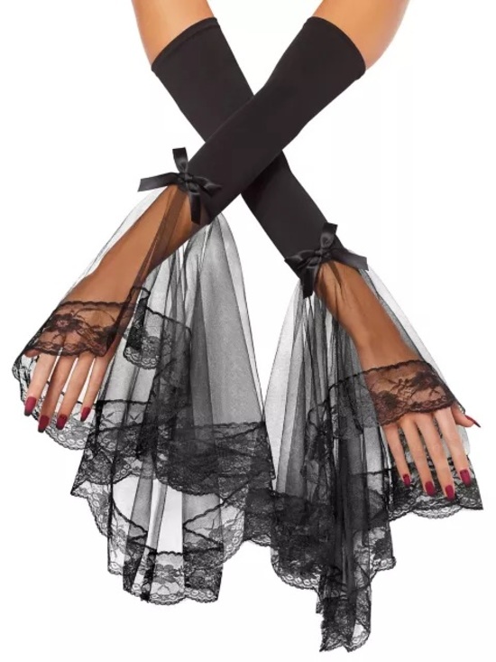Spirit Accessories - Black Lace Bell Sleeves